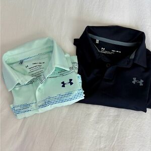 Two Boys Under Armour Polo Shirts